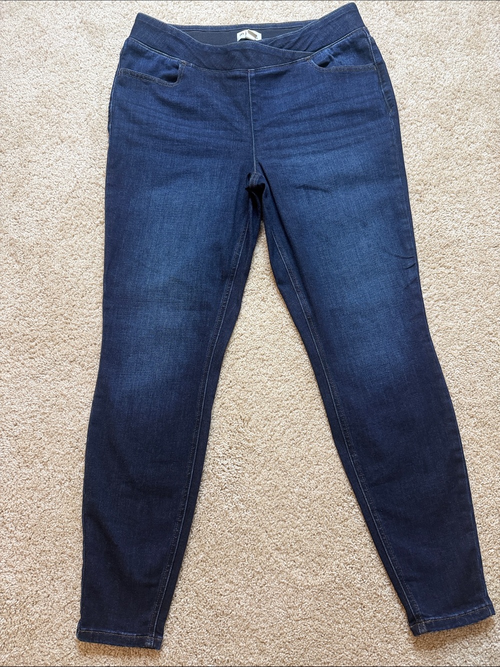 Maurices Navy Stretch High Rise Super Skinny Jeans